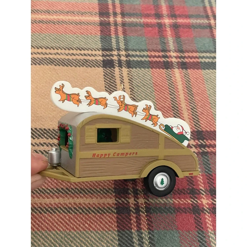 Hallmark Keepsake Happy‎ Campers Ornament 2018 Brown Excellent Teardrop Trailer
